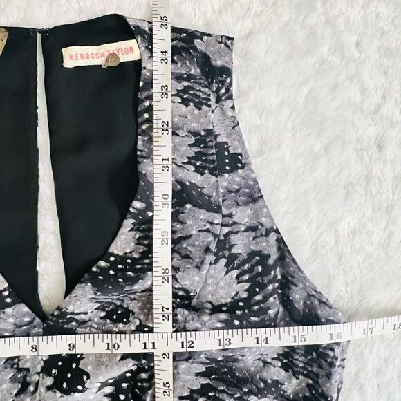 Rebecca Taylor Womens Black Multi Summer Storm Silk Shift Dress Size 2 - Picture 8 of 8